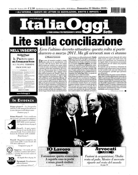 Italia oggi : quotidiano di economia finanza e politica